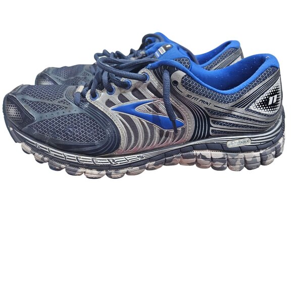 Brooks Glycerin Mens Running Shoes Size 11. 5 Blue & Silver Mesh - Picture 5 of 9